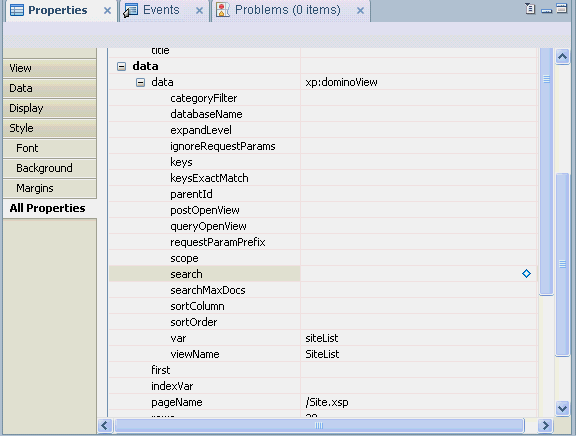 [検索] プロパティ